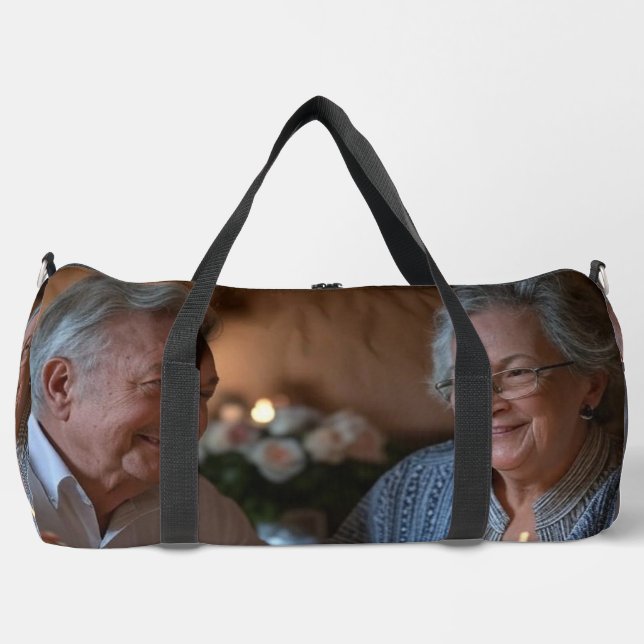 Add Anniversary Photo Customise Duffle Bag (Front)