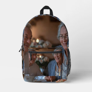 Add Anniversary Photo Customise Printed Backpack