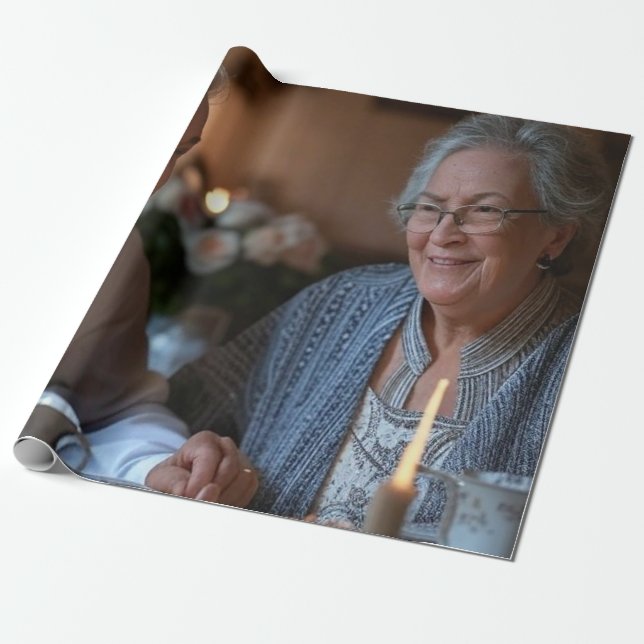 Add Anniversary Photo Customise Wrapping Paper (Unrolled)