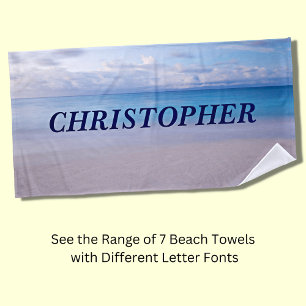 Add Any Name to this Beach Background Beach Towel