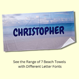 Add Any Name to this Beach Background Beach Towel