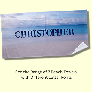 Add Any Name to this Beach Background Towel