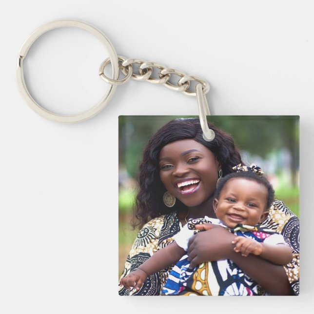 Add Baby Photo Customize Personalize Key Ring (Front)
