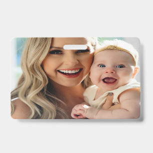 Add Baby Photo Personalise Customise ID Badge