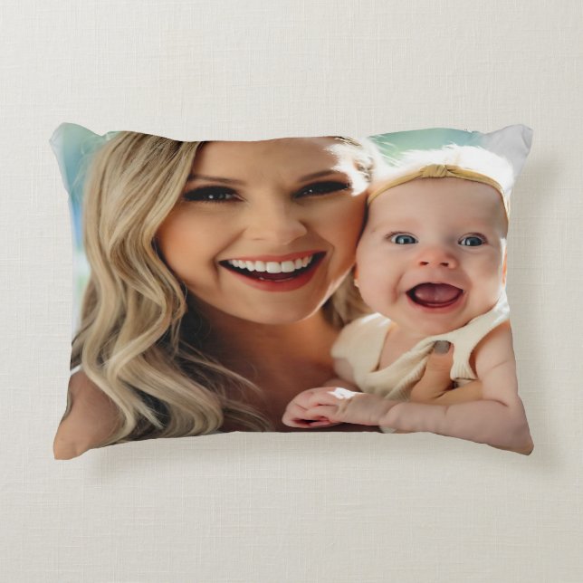 Add Baby Photo Personalize Customize Decorative Cushion (Front)