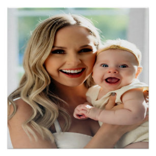 Add Baby Photo Personalize Customize Poster