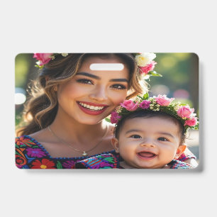 Add Beautiful Baby Photo Personalise ID Badge
