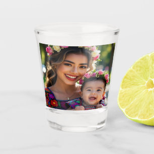 Add Beautiful Baby Photo Personalize Shot Glass