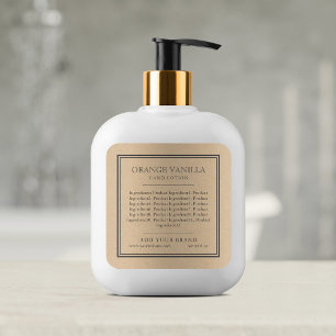 Add Brand Classic Grey Border Ingredients Kraft Square Sticker