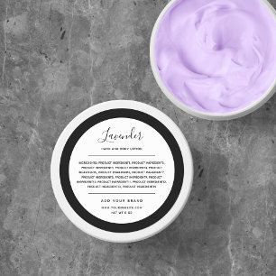 Add Brand Editable Border Colour Ingredients List Classic Round Sticker
