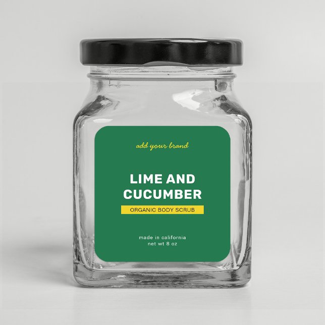 Add Brand Fully Custom Colours Modern Product Labe Square Sticker (Creator Uploaded)