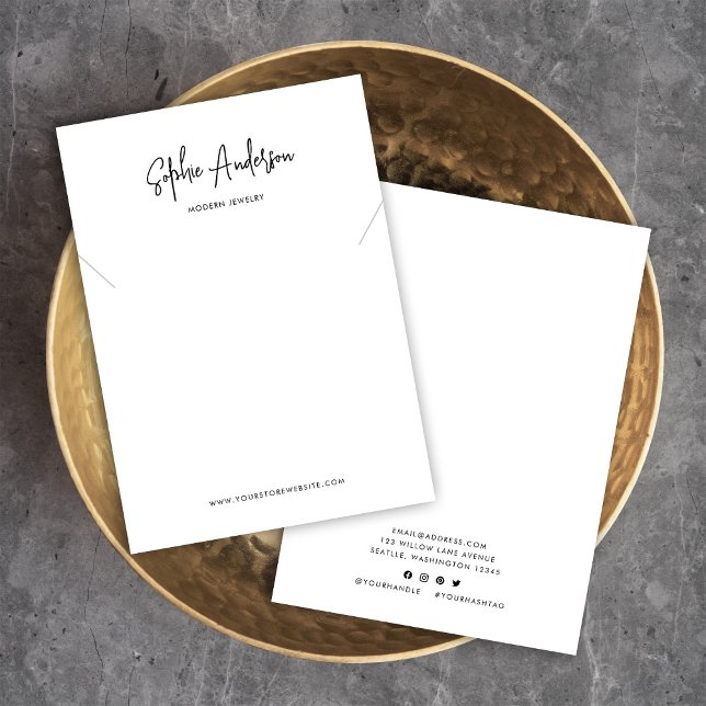 Add Brand Script Minimalist Necklace Display Card (Creator Uploaded)