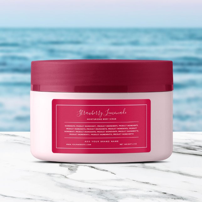 Add Brand White Border Custom Colour Ingredients Label (Creator Uploaded)