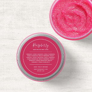 Add Brand White Border Editable Colour Ingredients Classic Round Sticker