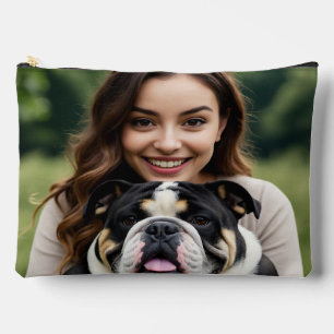 Add Bulldog Photo Personalise Customise Accessory Pouch
