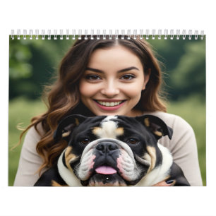 Add Bulldog Photo Personalise Customise Calendar