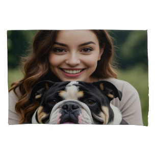 Add Bulldog Photo Personalise Customise Pillowcase