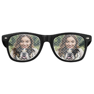 Add Bulldog Photo Personalise Customise Retro Sunglasses