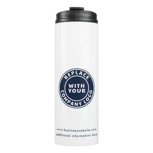 Add Business and Brand Logo Company Employees Thermal Tumbler (Front)