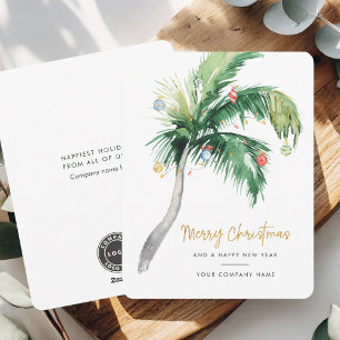 Add Business Corporate Logo Christmas Holiday Card