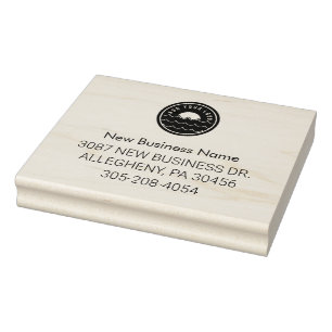 Add Business Logo and Company Return Address Rubber Stamp