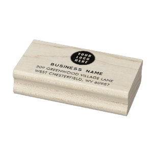 Add Business Logo and Company Website Custom Rubber Stamp