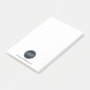 Add Business Logo and Company Website Employee Post-it Notes