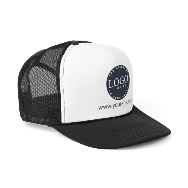 Add Business Logo and Company Website Employee Trucker Hat (Creator Uploaded)