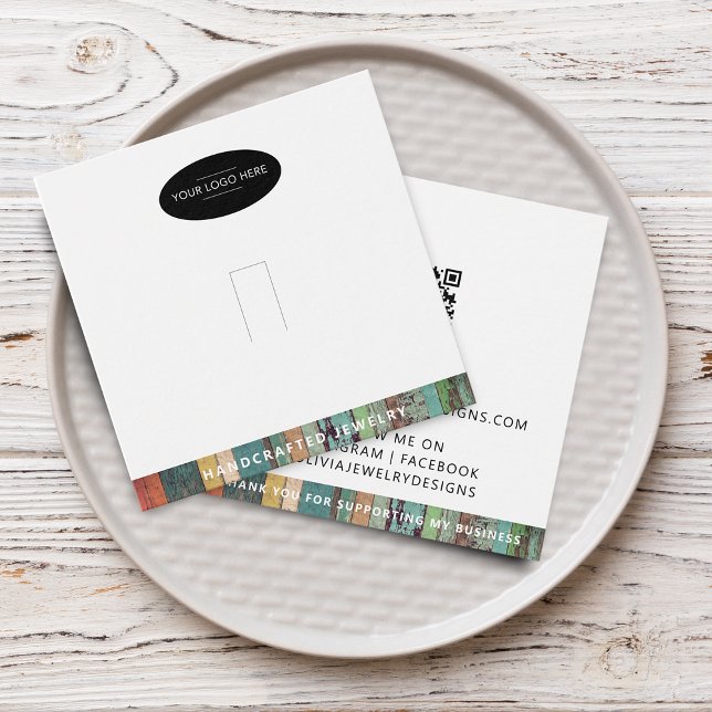 Add  Business Logo and QR Code Ring Display Card (Add Business Logo and QR Code Ring Display Card)