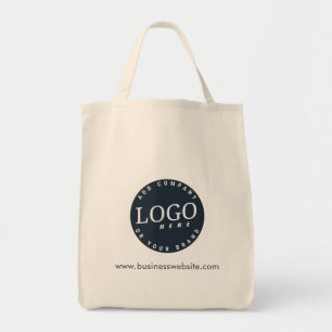 Add Business Logo and Website Custom Company Swag Tote Bag