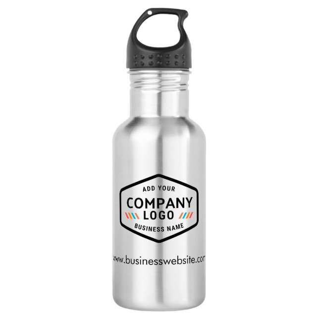 Add Business Logo and Website Custom Employees 532 Ml Water Bottle (Front)