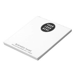 Add Business Logo and Website Custom Promotional Notepad