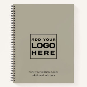 Add Business Logo and Website Minimalist Corporate Notebook