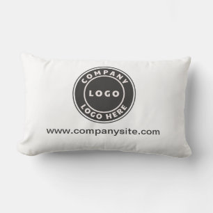 Add Business Logo and Website Showroom Custom Lumbar Cushion