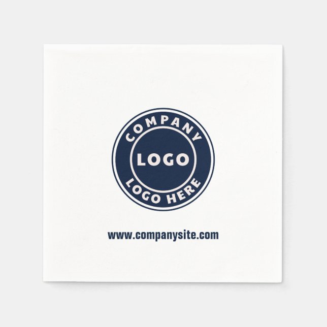 Add Business Logo Annual Corporate Event Napkin (Front)