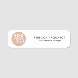 Add Business Logo Company Employee ID Name Tag