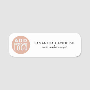 Add Business Logo Company Employee Name Custom Tag