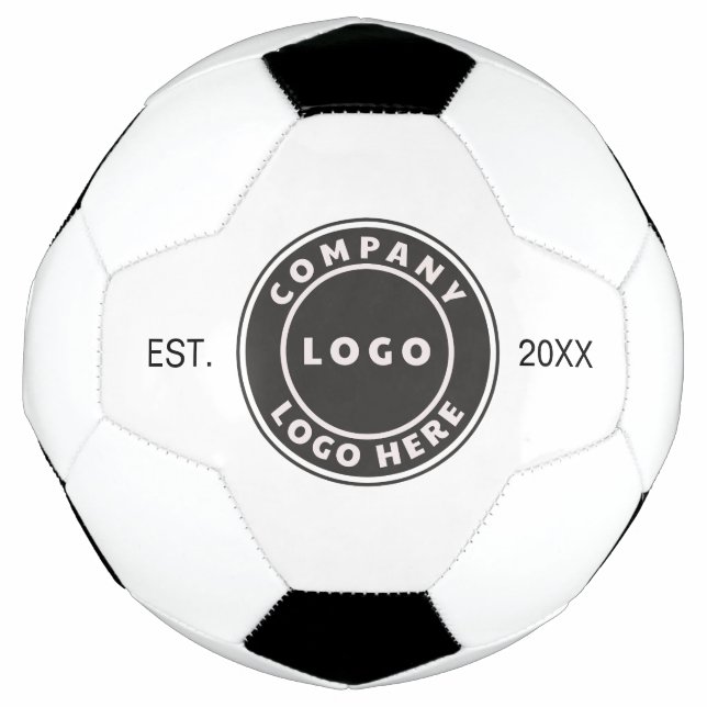 Add Business Logo Company Employees Retreat Soccer Ball (Front)
