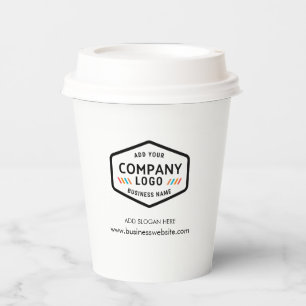 Add Business Logo Company Website Address Employee Paper Cups