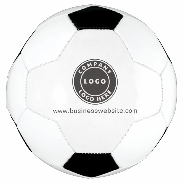 Add Business Logo Company Website Address Soccer Ball (Front)