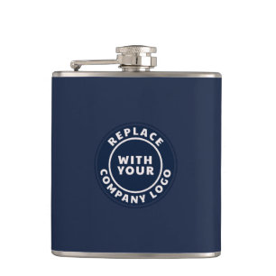 Add Business Logo Corporate Employees Custom Hip Flask