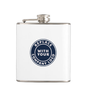 Add Business Logo Corporate Employees Custom Hip Flask