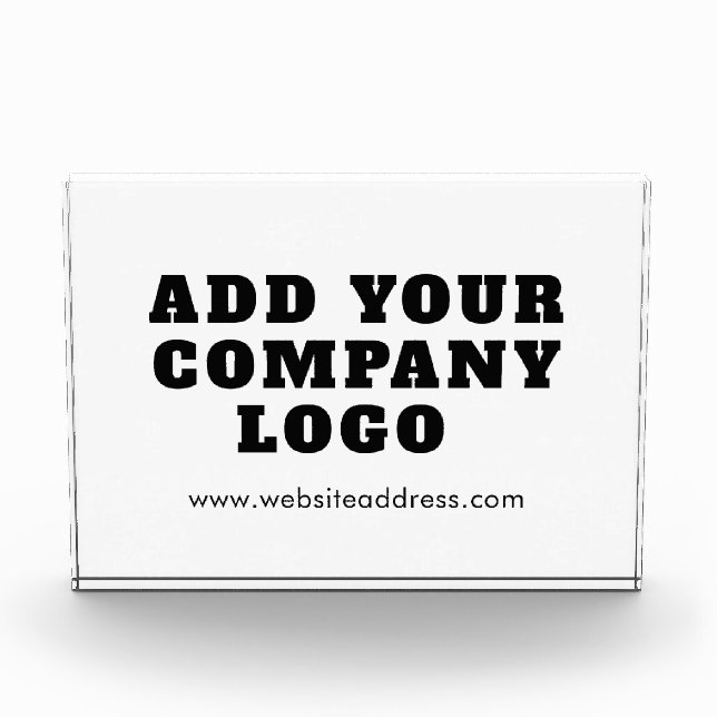 Add Business Logo Corporate Employees Promotional Photo Block (Front)