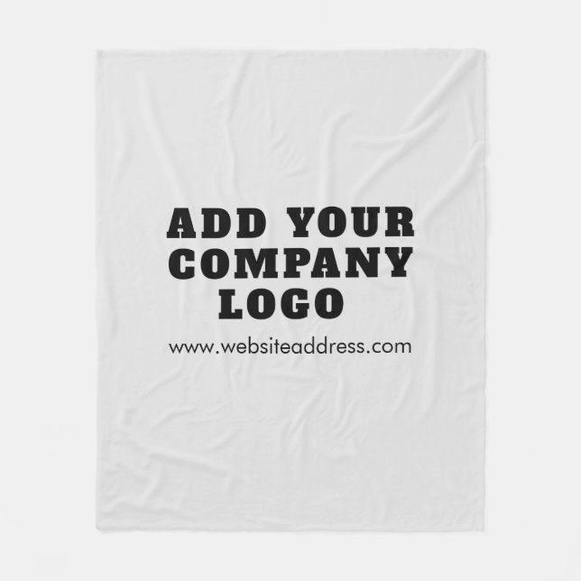 Add Business Logo Hotel Guest House Fleece Blanket (Front)