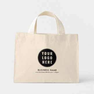 Add Business Logo Minimalist Company Promotional Mini Tote Bag