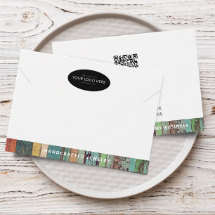 Add Business Logo QR Code Jewellery Display Card