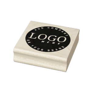 Add Business Logo Simple Office Cashier Rubber Stamp