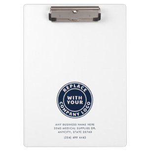 Add Business Logo Simple Office Factory Staff Clipboard