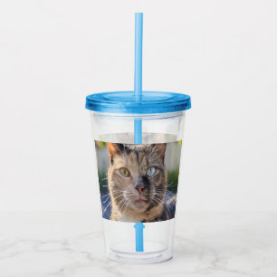 Add Cat Photo Customise Acrylic Tumbler