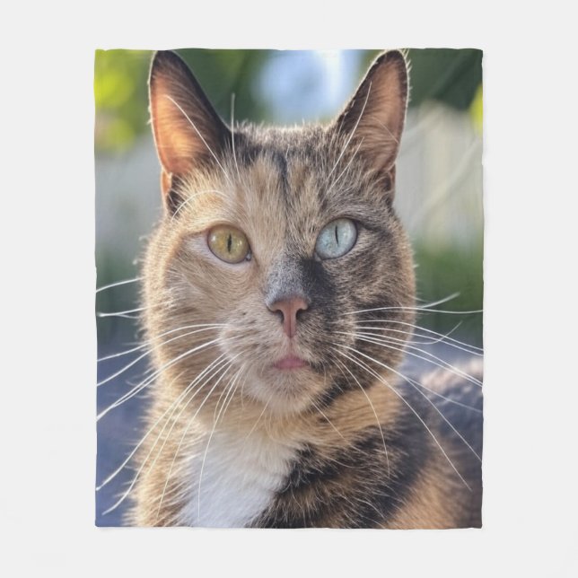 Add Cat Photo Customise Fleece Blanket (Front)